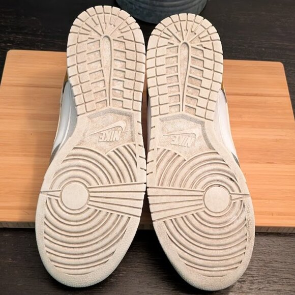 ⬇️PRICE DROP⬇️NIKE Dunks Low SE- Silver|Gold|Metallic Women's Sneakers - Picture 8 of 10